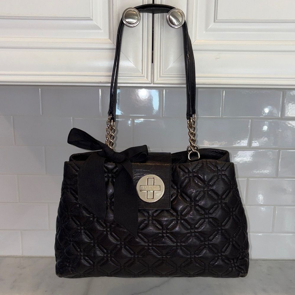 Kate Spade Bag Purse Handbag Leather Quilted Astor Satchel Shoulder Bag